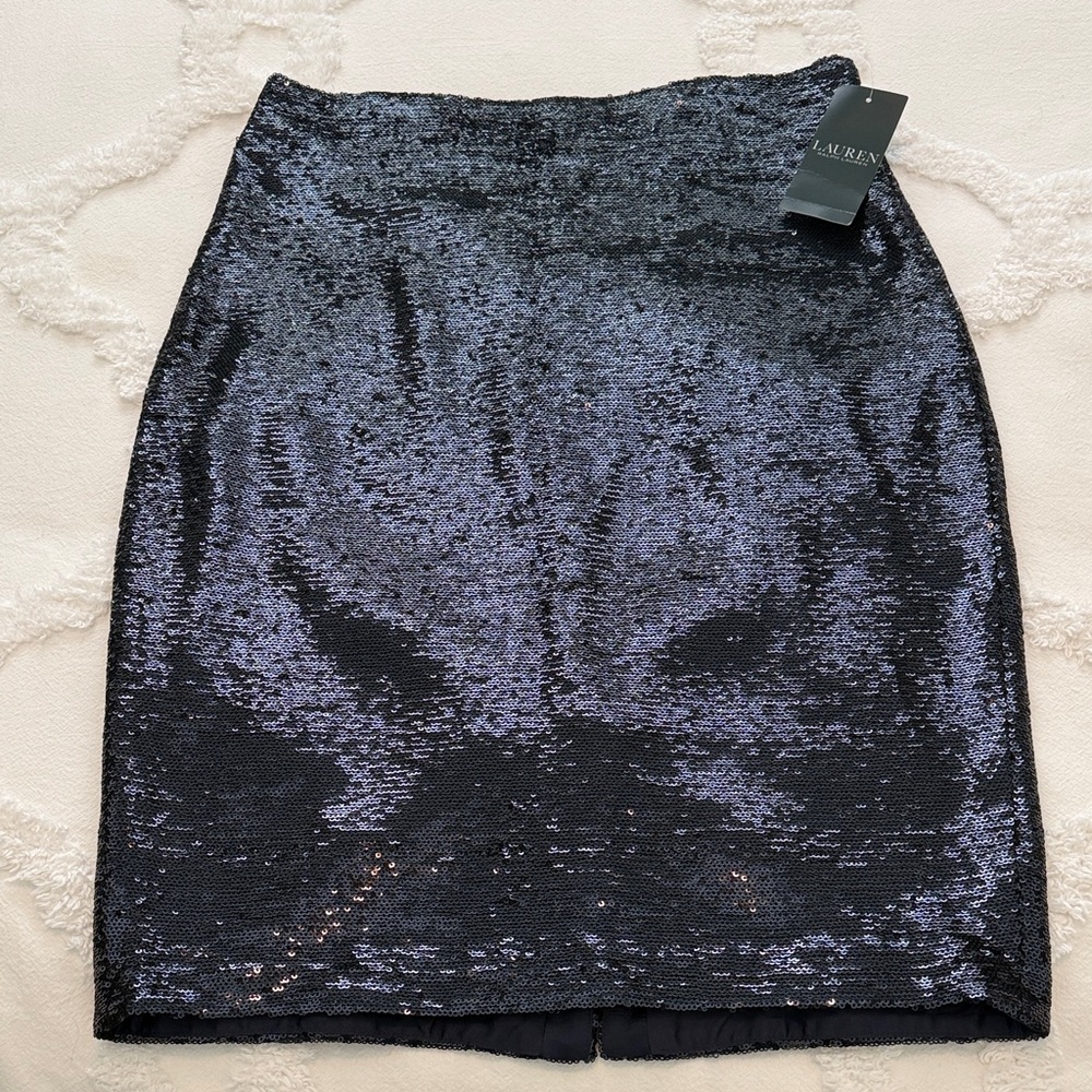 NWT Lauren Ralph Lauren Sequined Pencil Skirt